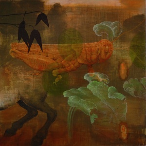 Timothy McDowell, Symbiotic Relationship, 2010, oil on wood, 36” x 36”